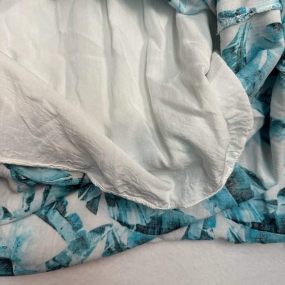 Buddy Love Off The Shoulder Tropical Maxi Dress Womens Sz M Ruffle Short Sleeve - Picture 11 of 11